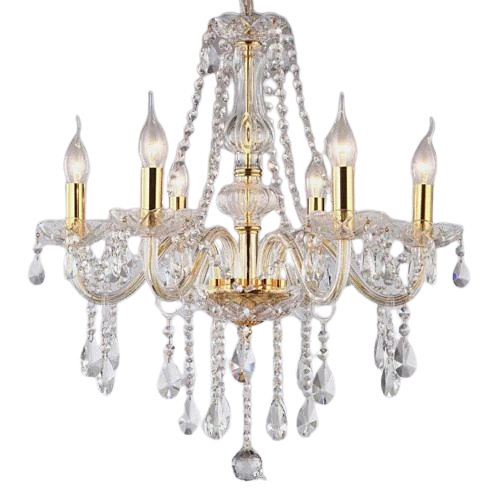 Chandelier Golden Clear 6 heads