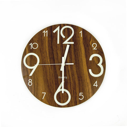 Shop Circular Luminescent Wooden Wall Clock – Unique Decor