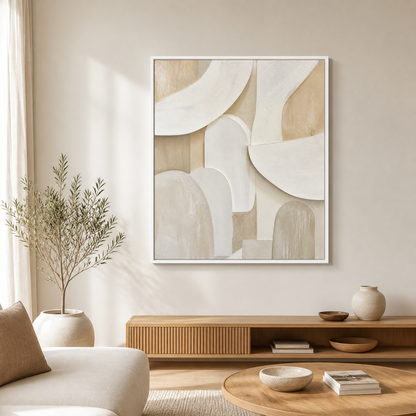 Ivory Assembly white floating frame lifestyle view