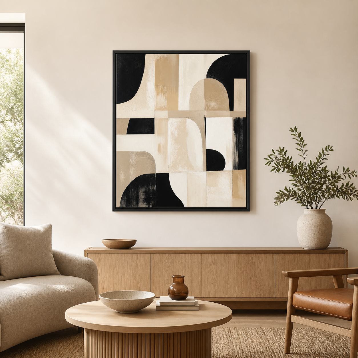 Quiet Facade black floating frame lifestyle view