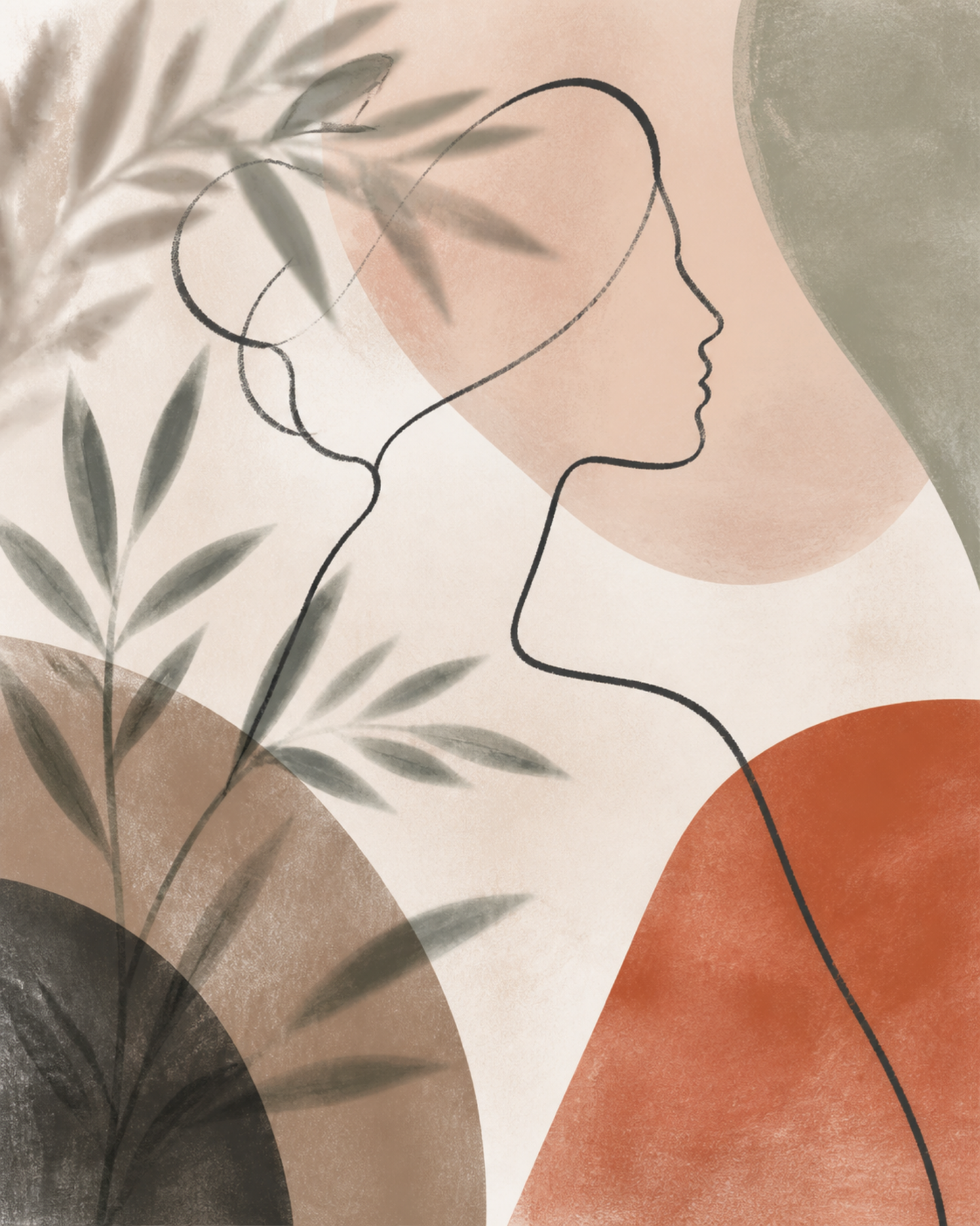 Quiet Muse artwork formatted for 40 by 50 centimetre canvas