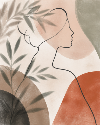 Quiet Muse artwork formatted for 40 by 50 centimetre canvas