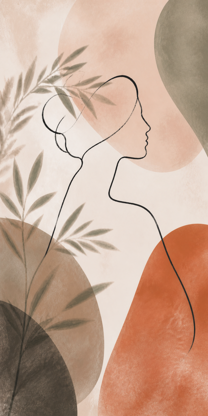 Quiet Muse artwork formatted for 60 by 120 centimetre canvas