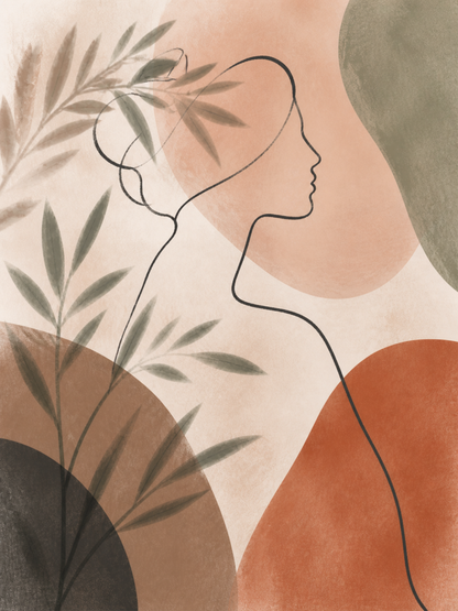 Quiet Muse artwork formatted for 60 by 80 centimetre canvas