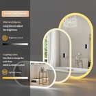 Silver Oval Bluetooth LED Bathroom Mirror