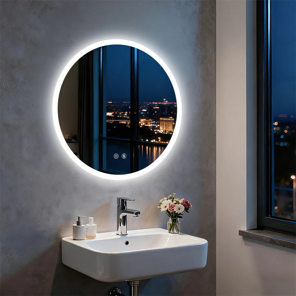 Modern Round Anti-Fog LED Vanity Mirror