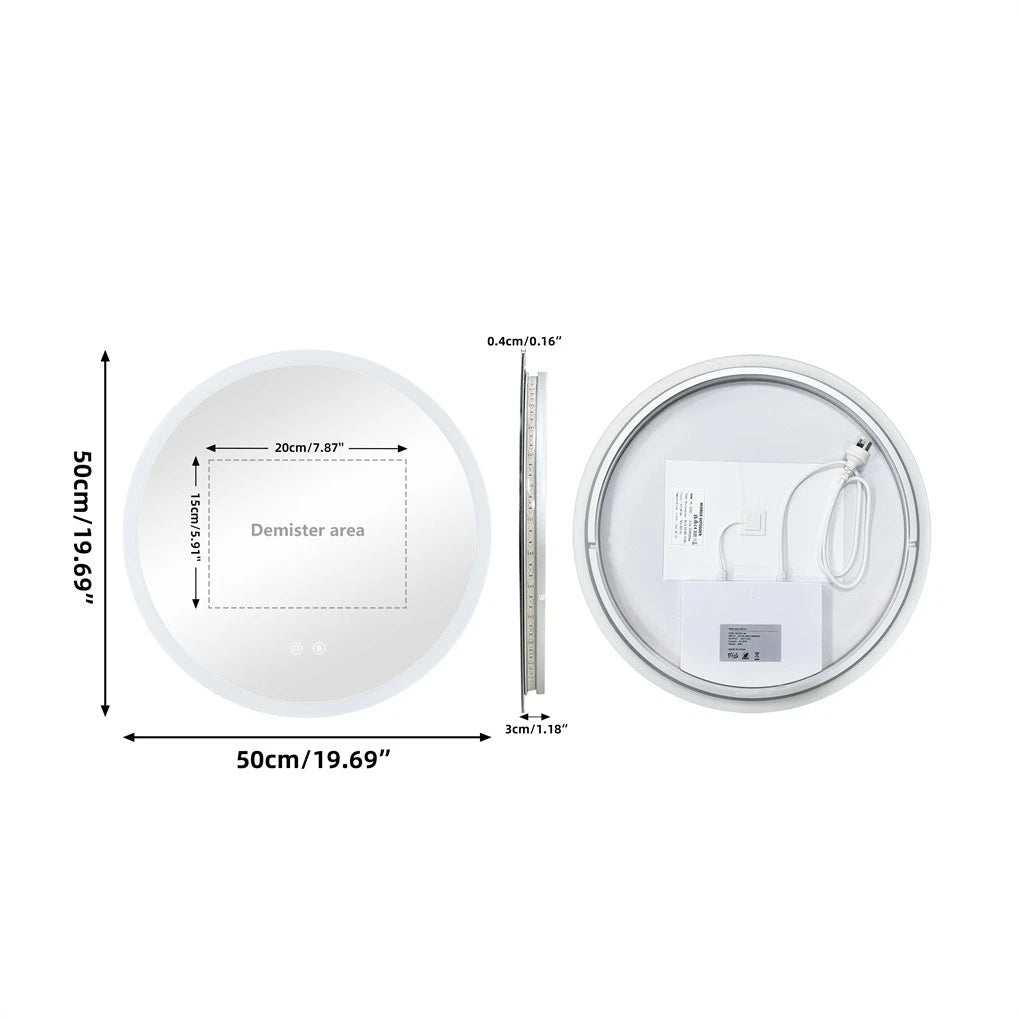 Modern Round Anti-Fog LED Vanity Mirror