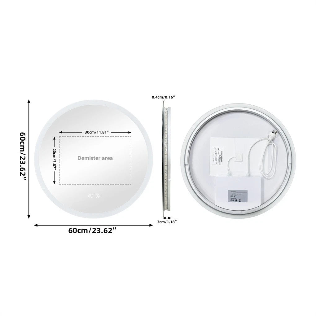 Modern Round Anti-Fog LED Vanity Mirror