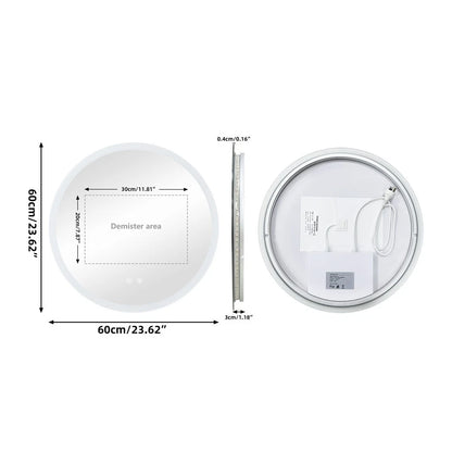 Modern Round Anti-Fog LED Vanity Mirror