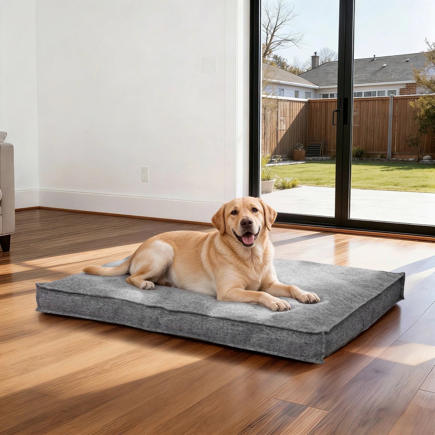 Linen Washable Orthopedic  Dog Bed