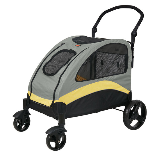 P&P Foldable XX-Large Dog Pet Mobile Stroller Pram Carriage Jogger Holds up to 55KG
