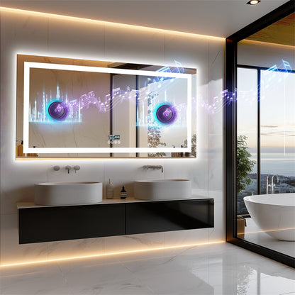 1600Mm Jumbo Bluetooth Led Bathroom Mirror Music Anti-Fog Vanity Mirror