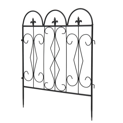 Classic Iron Garden Fence Five Piece Set for Outdoor Decoration(#1)