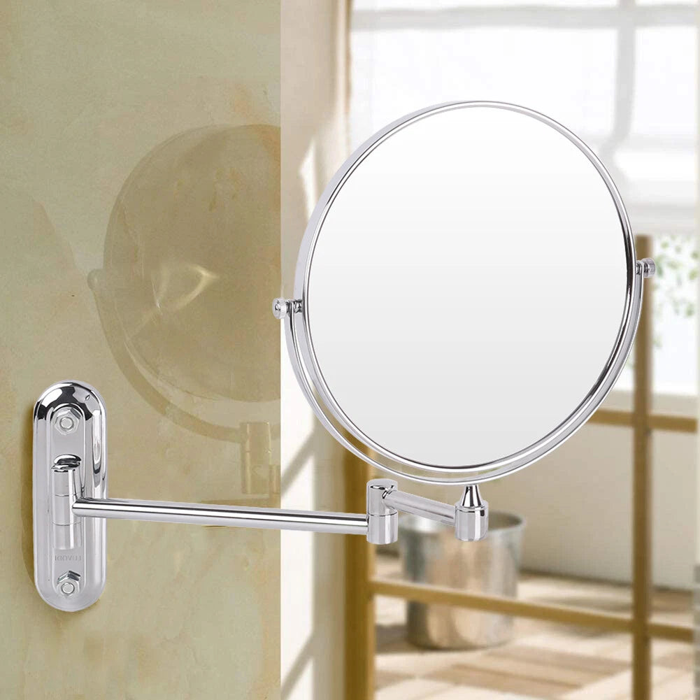 Chrome Wall Mount Double Sided Magnifying Mirror