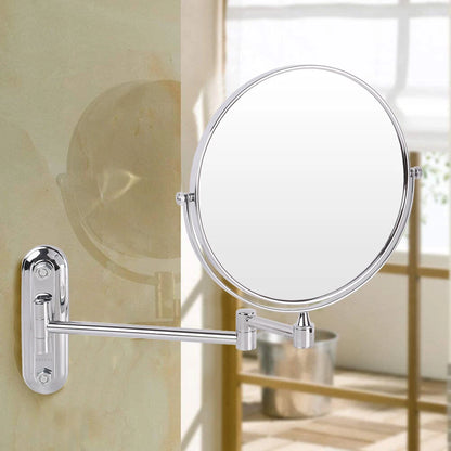Chrome Wall Mount Double Sided Magnifying Mirror