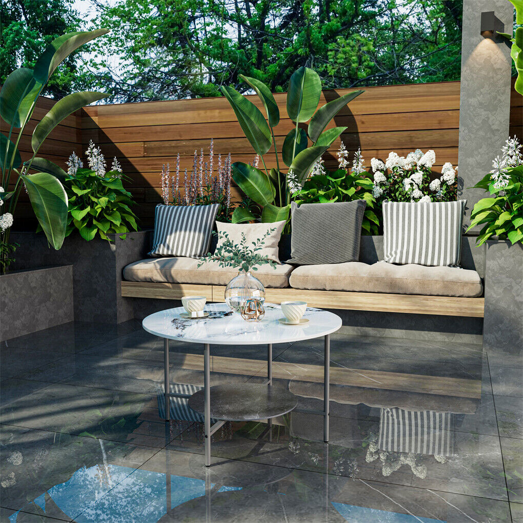 Buy P&P Marble Coffee Table with aluminum legs for your home in Australia