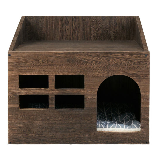 P&P Cat Litter Box Enclosure Furniture Hidden Cabinet Nightstand Pet House Washroom