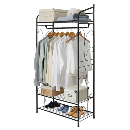 Garment Organizer Coat Stand with Metal Shelves | Clothes Rack and Storage AU
