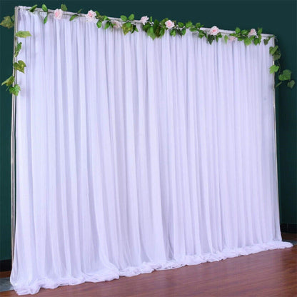 White Sheer Backdrop Drape for Stylish Weddings and Birthdays(3m x 6m)