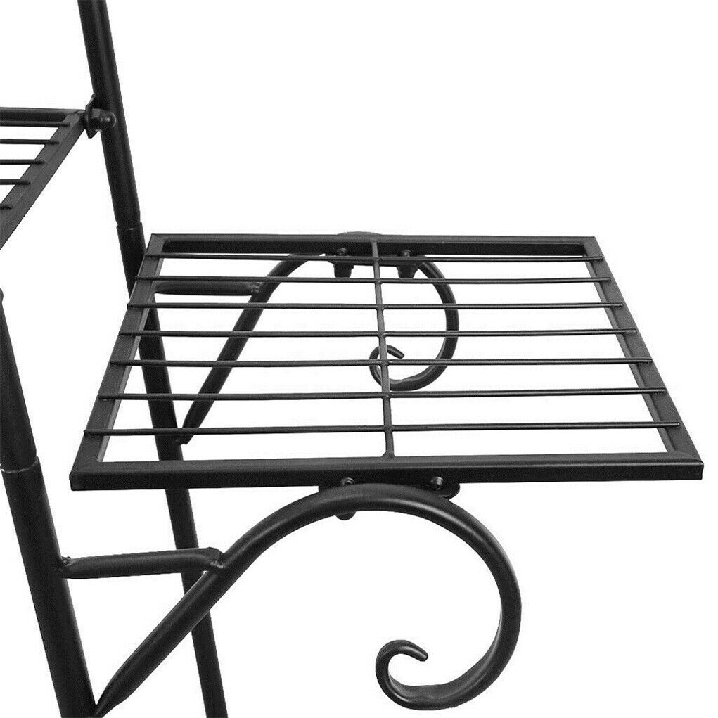 P&P Large European-style Iron Flower Pot Stand Shelves Garden 9 Tiered Plant Holder