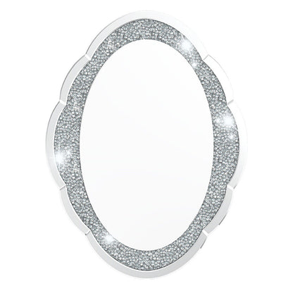 P&P LUVODI Elegant Crushed Diamond Wall Mirror Crystal Vanity Mirror Hallway Bedroom