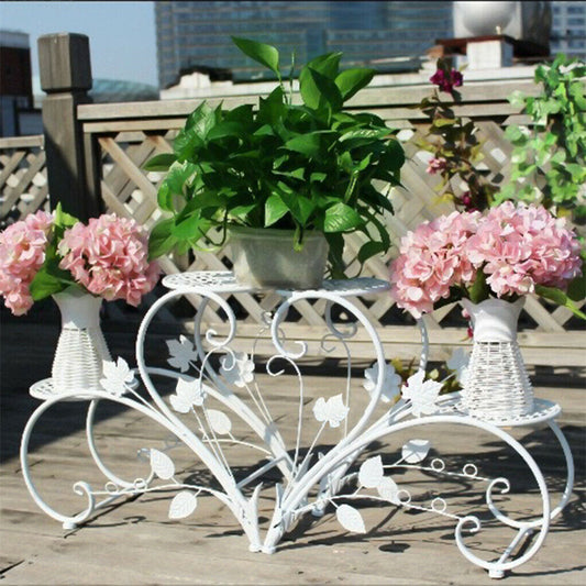 outdoor-indoor-metal-flower-pots-planter-plant-stands-garden-shelf-racks