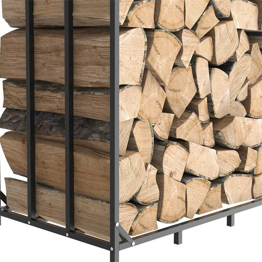 XL Metal Log Rack for Fireplace and Wood Storage