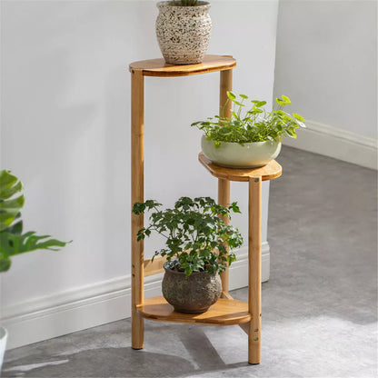 3-Tier Bamboo Plant Stand – Bonsai Holder