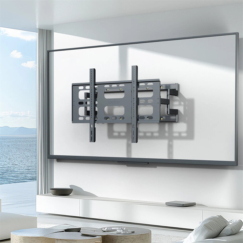 Black 40-85 Inch Heavy-Duty Swivel TV Wall Mount With Articulating Arm Support