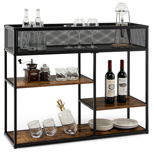 console-table-4-tier-sofa-side-hallway-table-industrial-shelf-kitchen