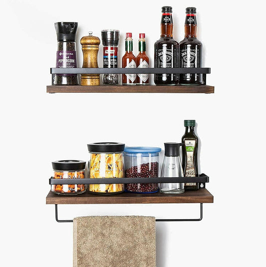 Buy 2X Floating Bathroom Shelves – Wall Mounted Wood AU