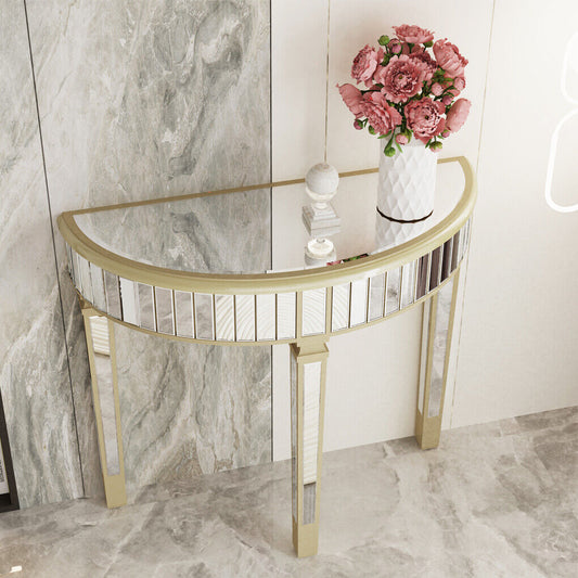 half-moon-silver-mirror-console-table-narrow-side-sofa-table-hallway-livingroom