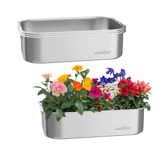 P&P 3PCS Durable Box Planter Anti-rust Stainless Steel Planter Bed f/ Veggies Flower