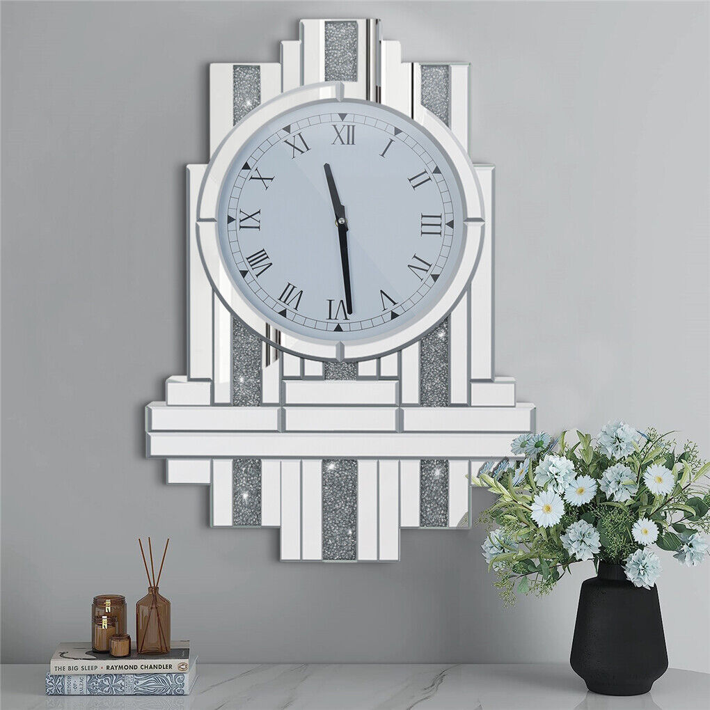 Shop 3D Bling Crushed Diamonds Wall Clock – Modern Decor AU