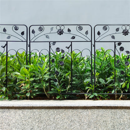 P&P Multi-Purpose Metal Garden Fence Outdoor Animal Barrier Dog Pet Fencing for Yard