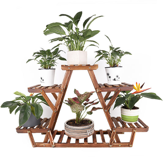 P&P Upgraded Thicker Wood Indoor Plant Stand Flower Planter Display Shelving Unit