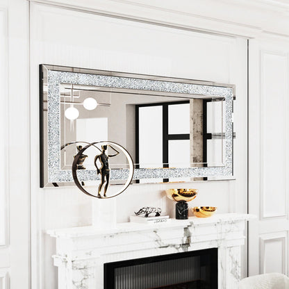 Modern 120Cm Crushed Crystal Wall Mirror