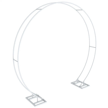 P&P Round Arch Backdrop Stand for Wedding Party Metal Pipe Frame Archway Decoration Indoor Outdoor Double Rails