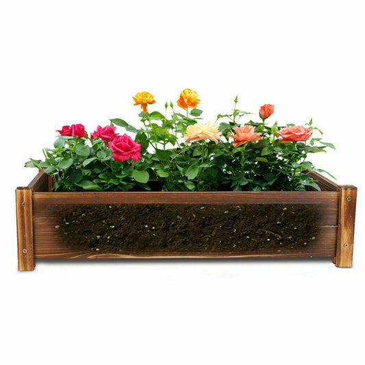 P&P 65CM Raised Garden Bed Pine Wood Planter Box Kit for Vegetables Herbs Flowers