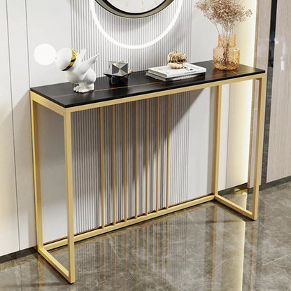 Modern Marble Console Table with Metal Frame