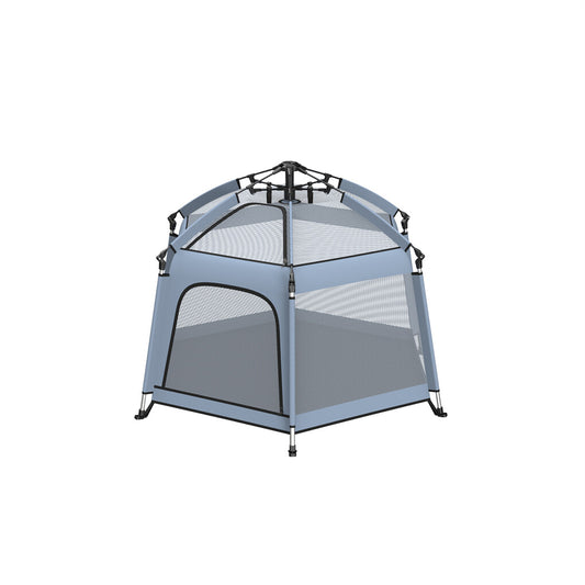 P&P Large Baby Playpen Portable Baby Beach Tent Pop Up Toddler Playpen with Canopy