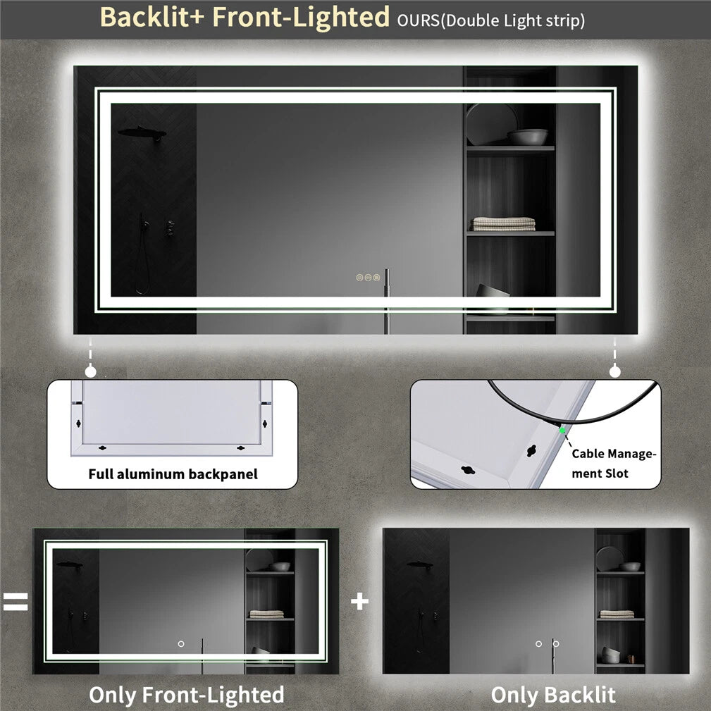 Modern Backlit Led Vanity Mirror-3000-6000K