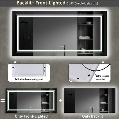 Modern Backlit Led Vanity Mirror-3000-6000K