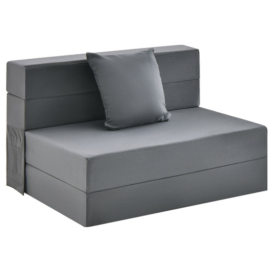 Folding Mattress with Pillow – 15cm Tri-Fold Ergonomic Sofa Bed with High-Density Foam