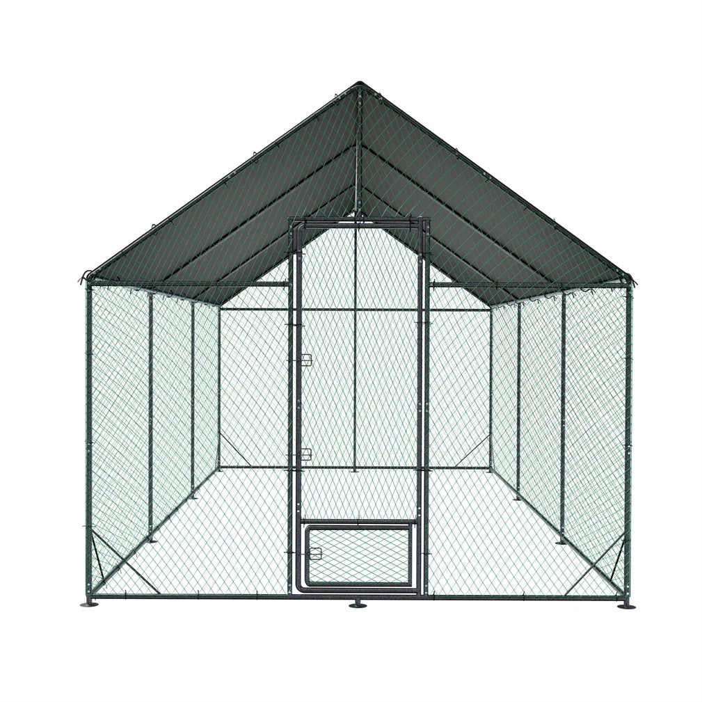 P&P 3-6M Walk-In Chicken Coop Run Outdoor Hen Cage Enclosure with Cover