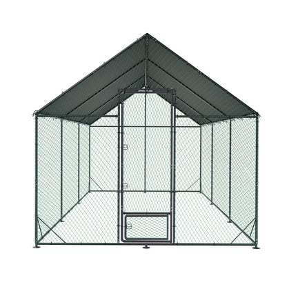 P&P 3-6M Walk-In Chicken Coop Run Outdoor Hen Cage Enclosure with Cover