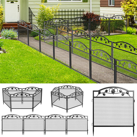 set-of-5-decorative-garden-fence-folding-wire-patio-border-edge-section-fences