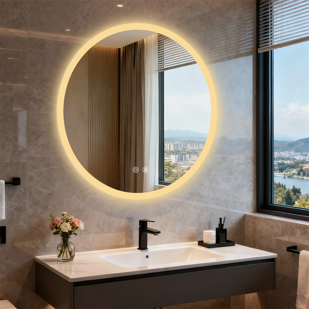 Modern Round Anti-Fog LED Vanity Mirror
