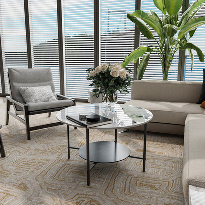 Shop P&P Marble Coffee Table with aluminum legs and add a touch of elegance to your Australian home