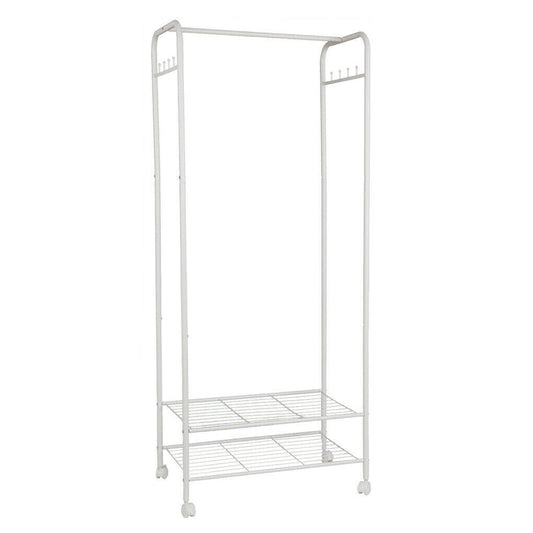P&P 2Tier Large Heavy Duty Wire Shelving Garment Rolling Rack Clothing Rack on Wheel
